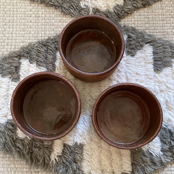 Terracotta Planters / Bowls / Trinket Dishes - lot of 3 - Picture 4 of 5